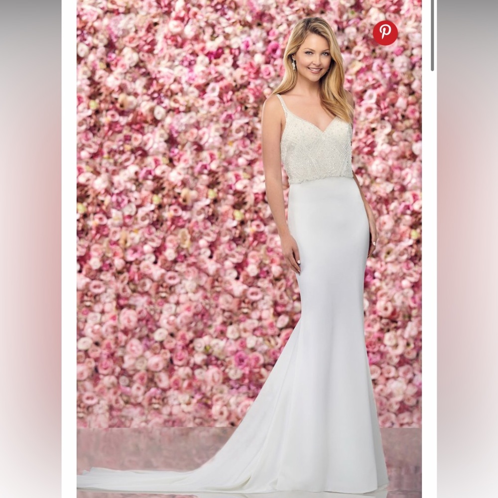 A-line beaded wedding dress